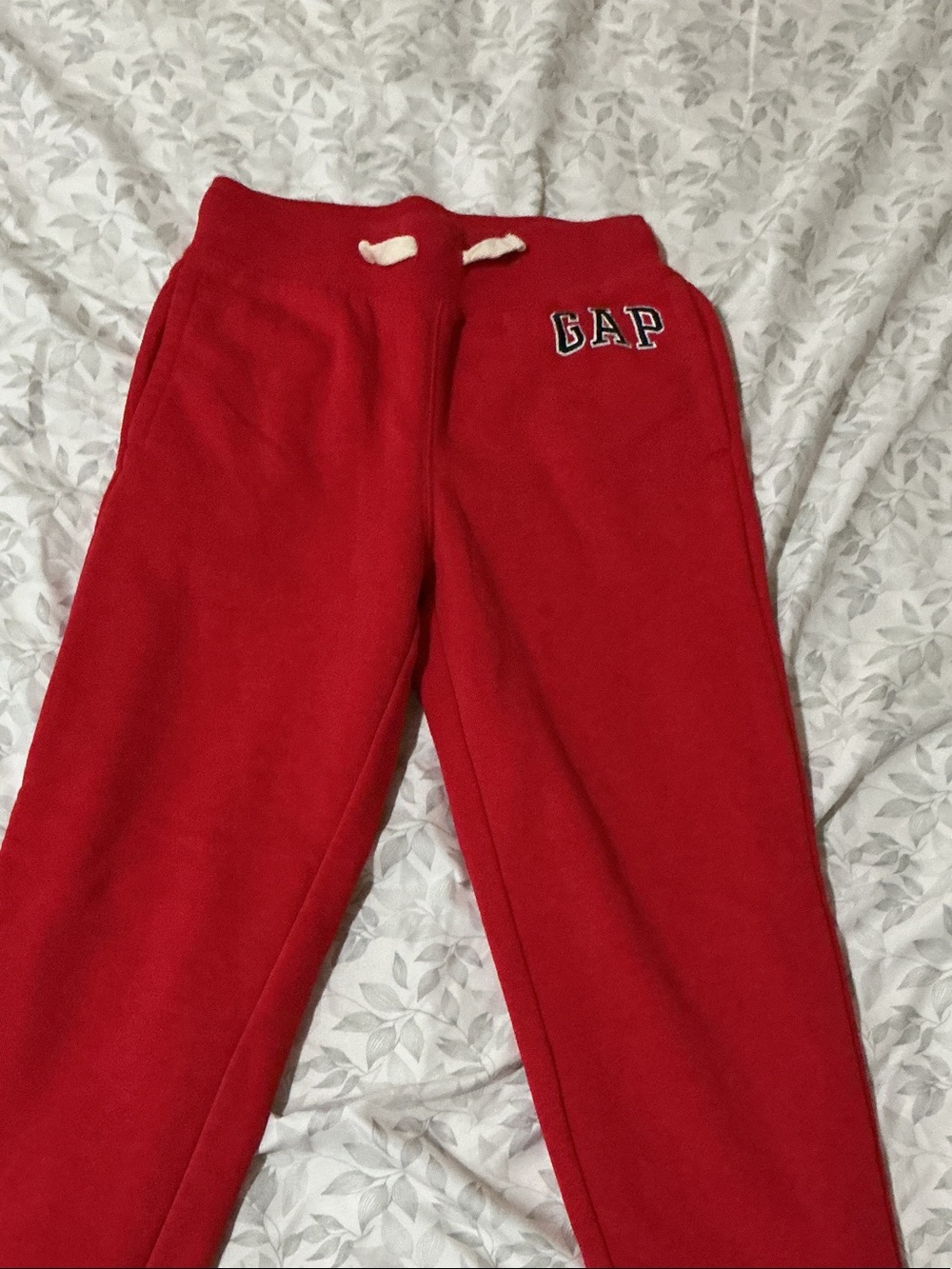 GAP Kids Bright Red Fleece Joggers